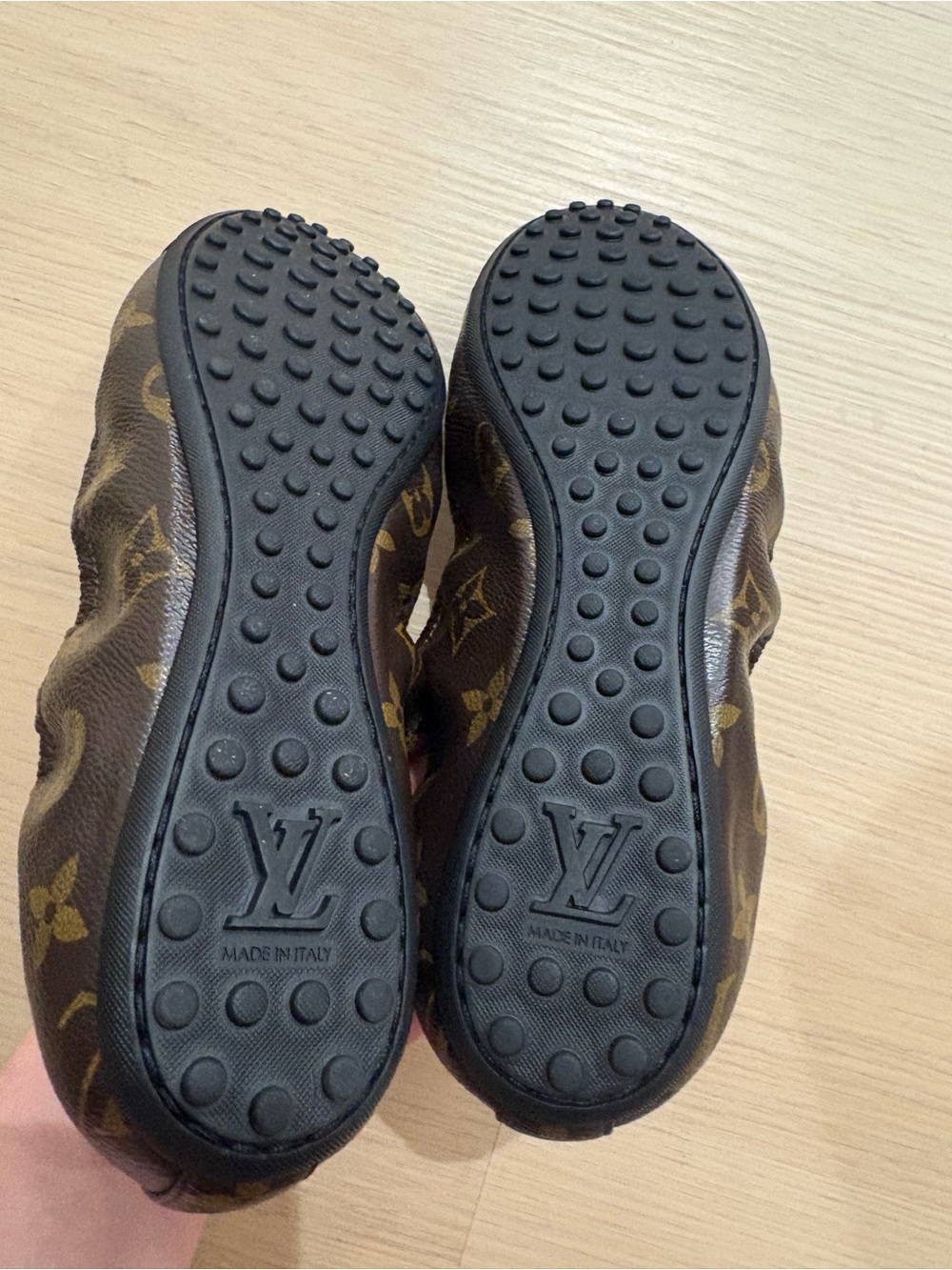 Louis Vuitton Brown Monogram Patent Toe Ballet Flats - Picture 4 of 9